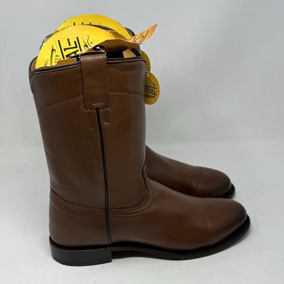 Corral A4068 Cowboy Roper Boots Mens 9 EE Wide Brown Leather Mid Calf Western - Picture 3 of 16